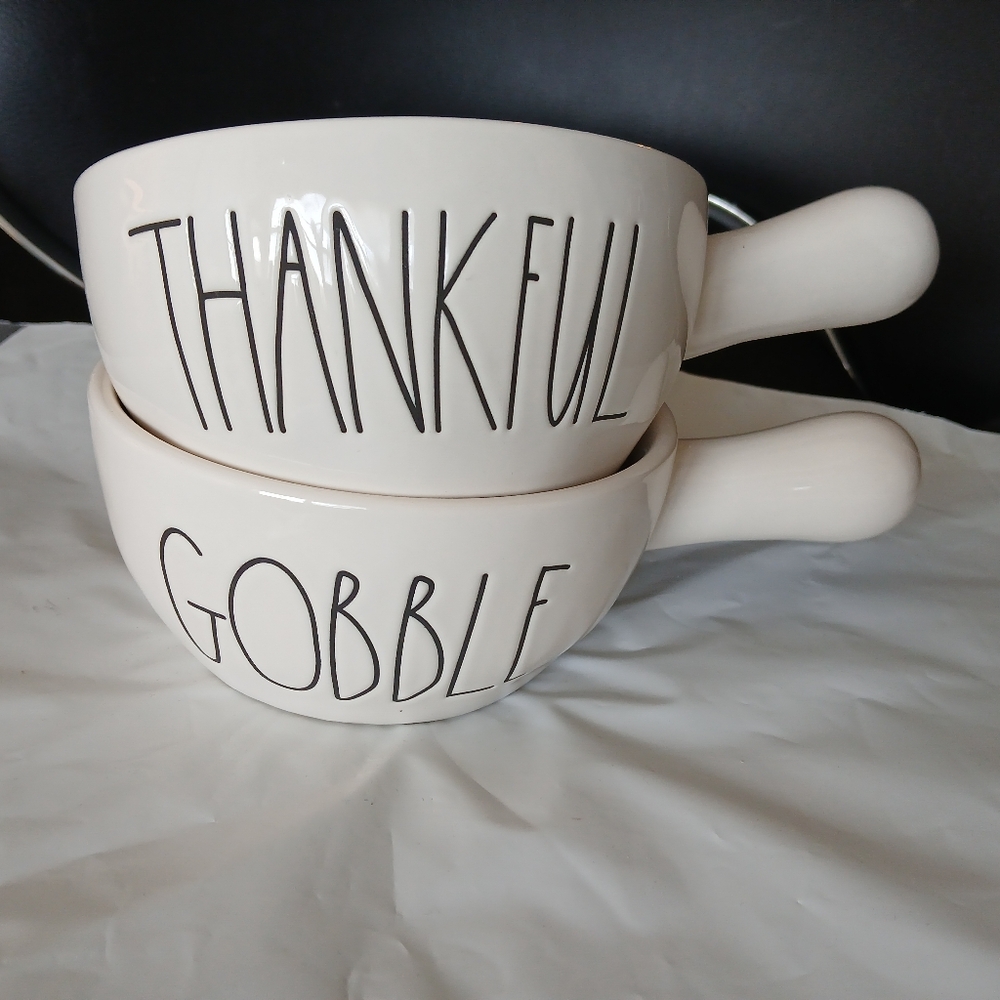 Rae Dunn Bowl Set Set - Thankful & Gobble